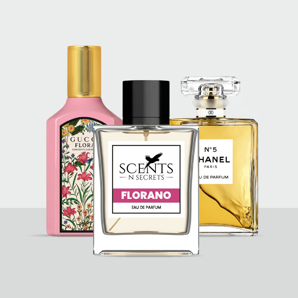 FLORANO  | Long Lasting | Inspired By Gucci Flora & Channel No5 50ml Combo